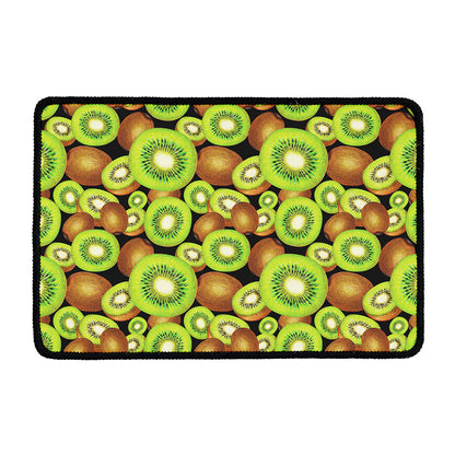 Watercolor Kiwi Pattern Print Kitchen Mat