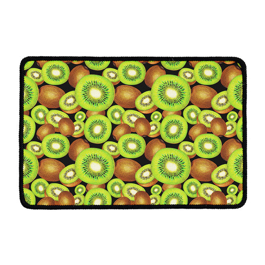 Watercolor Kiwi Pattern Print Kitchen Mat