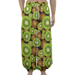 Watercolor Kiwi Pattern Print Lantern Pants