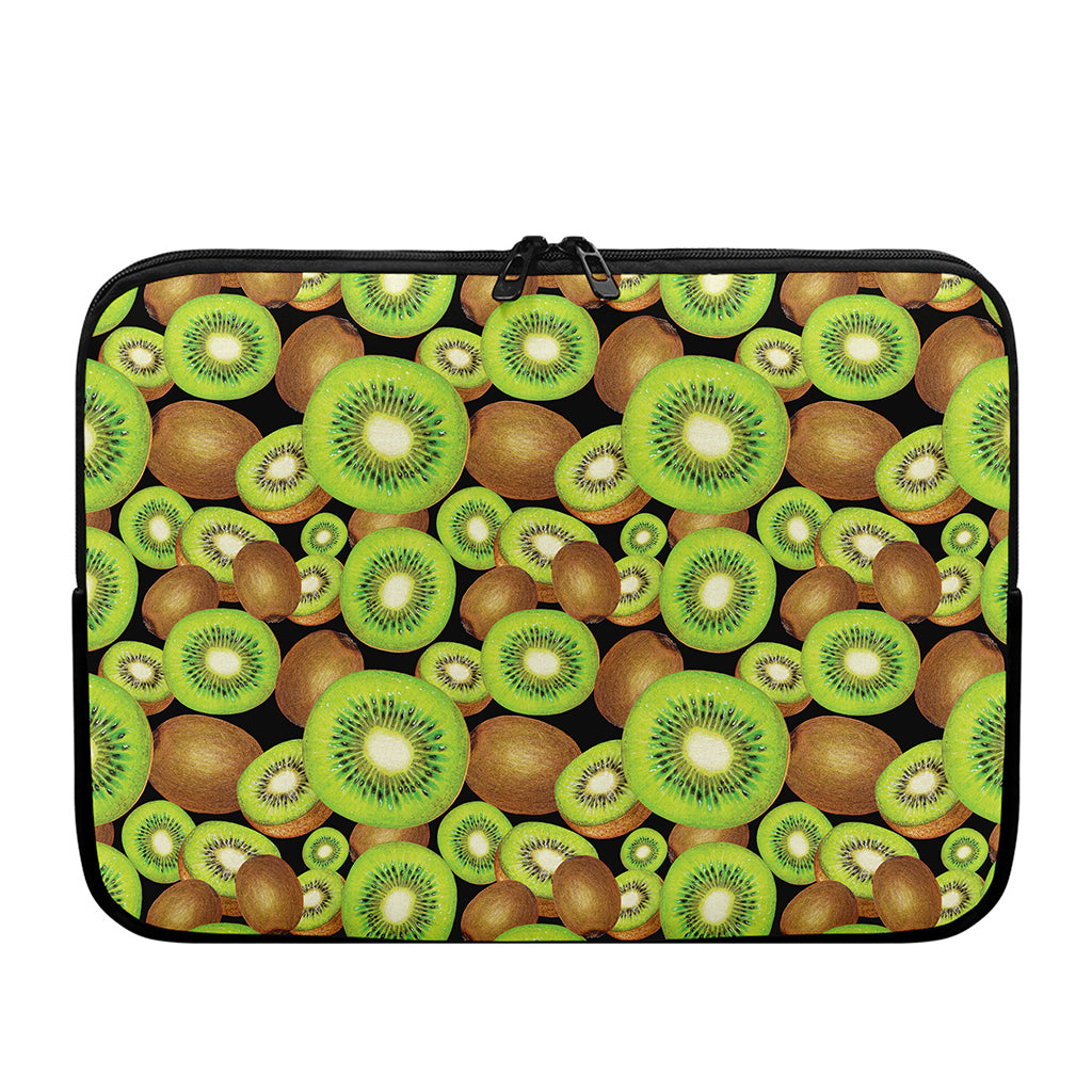 Watercolor Kiwi Pattern Print Laptop Sleeve