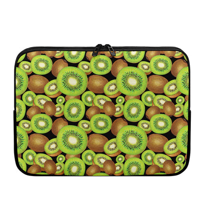 Watercolor Kiwi Pattern Print Laptop Sleeve