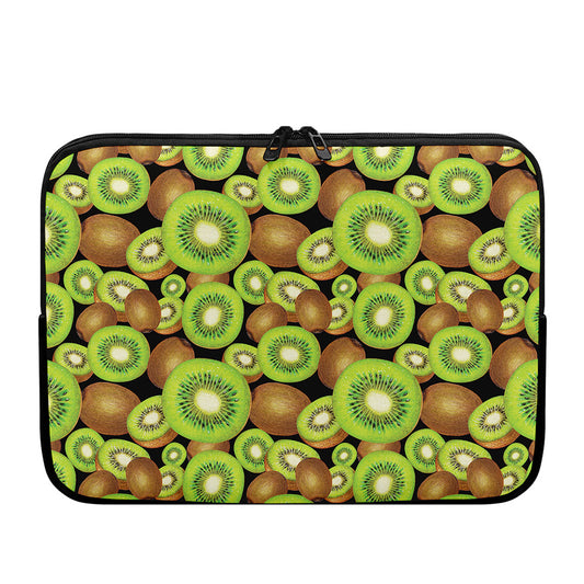 Watercolor Kiwi Pattern Print Laptop Sleeve