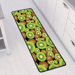 Watercolor Kiwi Pattern Print Long Kitchen Mat