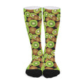 Watercolor Kiwi Pattern Print Long Socks