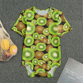 Watercolor Kiwi Pattern Print Men's Bodysuit