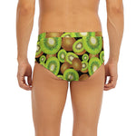 Watercolor Kiwi Pattern Print Men's Briefs