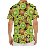 Watercolor Kiwi Pattern Print Men's Deep V-Neck Shirt