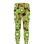 Watercolor Kiwi Pattern Print Men's leggings