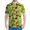 Watercolor Kiwi Pattern Print Men's Polo Shirt