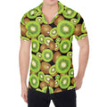 Watercolor Kiwi Pattern Print Men's Shirt