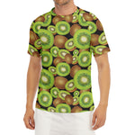 Watercolor Kiwi Pattern Print Men's Short Sleeve Rash Guard