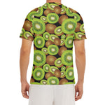 Watercolor Kiwi Pattern Print Men's Short Sleeve Rash Guard