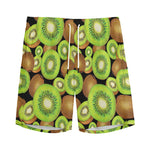 Watercolor Kiwi Pattern Print Men's Sports Shorts