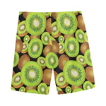 Watercolor Kiwi Pattern Print Men's Sports Shorts