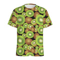 Watercolor Kiwi Pattern Print Men's Athletic T-Shirt