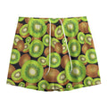 Watercolor Kiwi Pattern Print Mesh Shorts