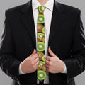 Watercolor Kiwi Pattern Print Necktie