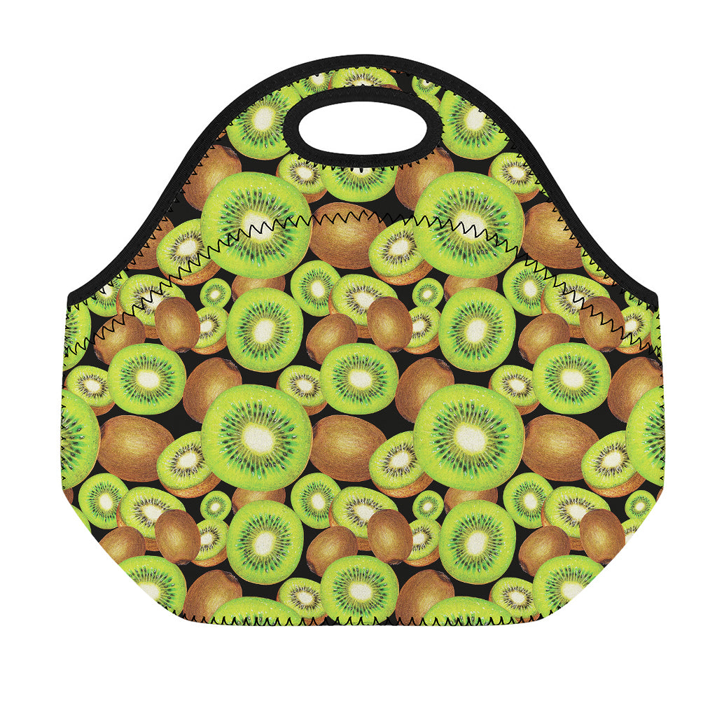 Watercolor Kiwi Pattern Print Neoprene Lunch Bag