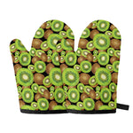 Watercolor Kiwi Pattern Print Oven Mitts