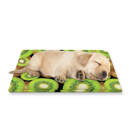 Watercolor Kiwi Pattern Print Pet Cooling Mat Cover