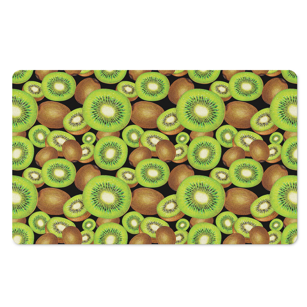 Watercolor Kiwi Pattern Print Polyester Doormat