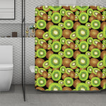 Watercolor Kiwi Pattern Print Polyester Shower Curtain