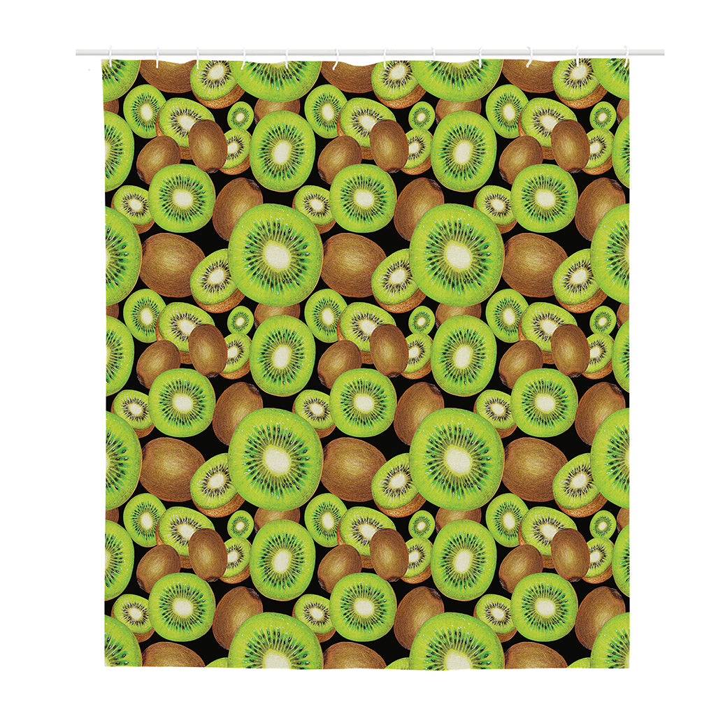 Watercolor Kiwi Pattern Print Polyester Shower Curtain