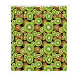Watercolor Kiwi Pattern Print Polyester Shower Curtain
