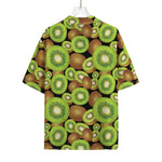 Watercolor Kiwi Pattern Print Rayon Hawaiian Shirt