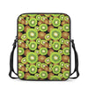 Watercolor Kiwi Pattern Print Rectangular Crossbody Bag