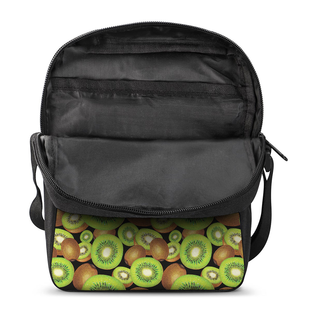 Watercolor Kiwi Pattern Print Rectangular Crossbody Bag