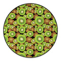 Watercolor Kiwi Pattern Print Round Floor Mat