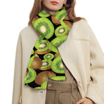 Watercolor Kiwi Pattern Print Scarf