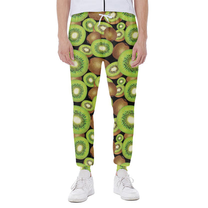Watercolor Kiwi Pattern Print Scuba Joggers