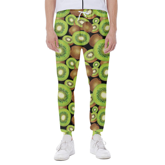 Watercolor Kiwi Pattern Print Scuba Joggers