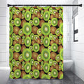 Watercolor Kiwi Pattern Print Shower Curtain
