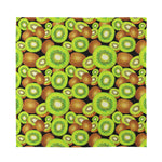 Watercolor Kiwi Pattern Print Silk Bandana