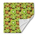 Watercolor Kiwi Pattern Print Silk Bandana