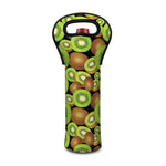 Watercolor Kiwi Pattern Print Single Neoprene Wine Tote