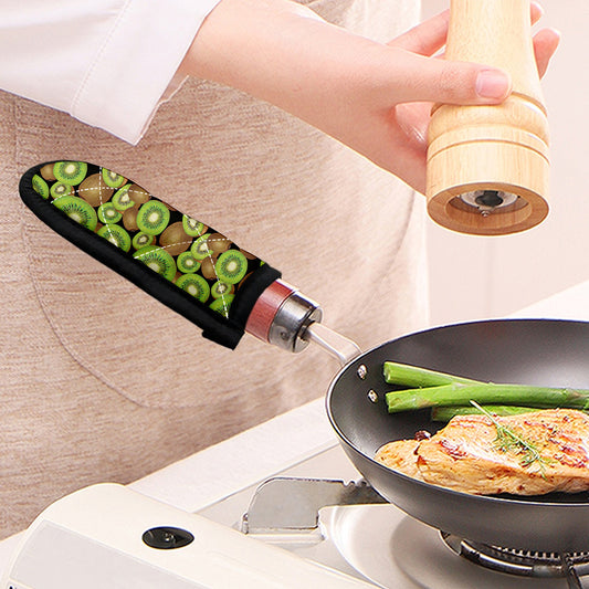Watercolor Kiwi Pattern Print Skillet Handle Cover