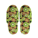 Watercolor Kiwi Pattern Print Slippers