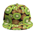Watercolor Kiwi Pattern Print Snapback Cap