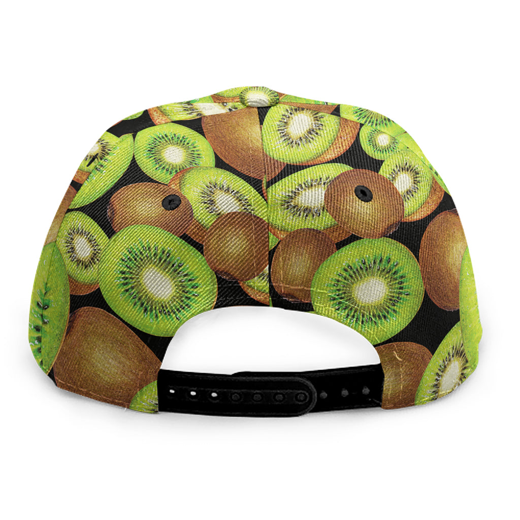 Watercolor Kiwi Pattern Print Snapback Cap