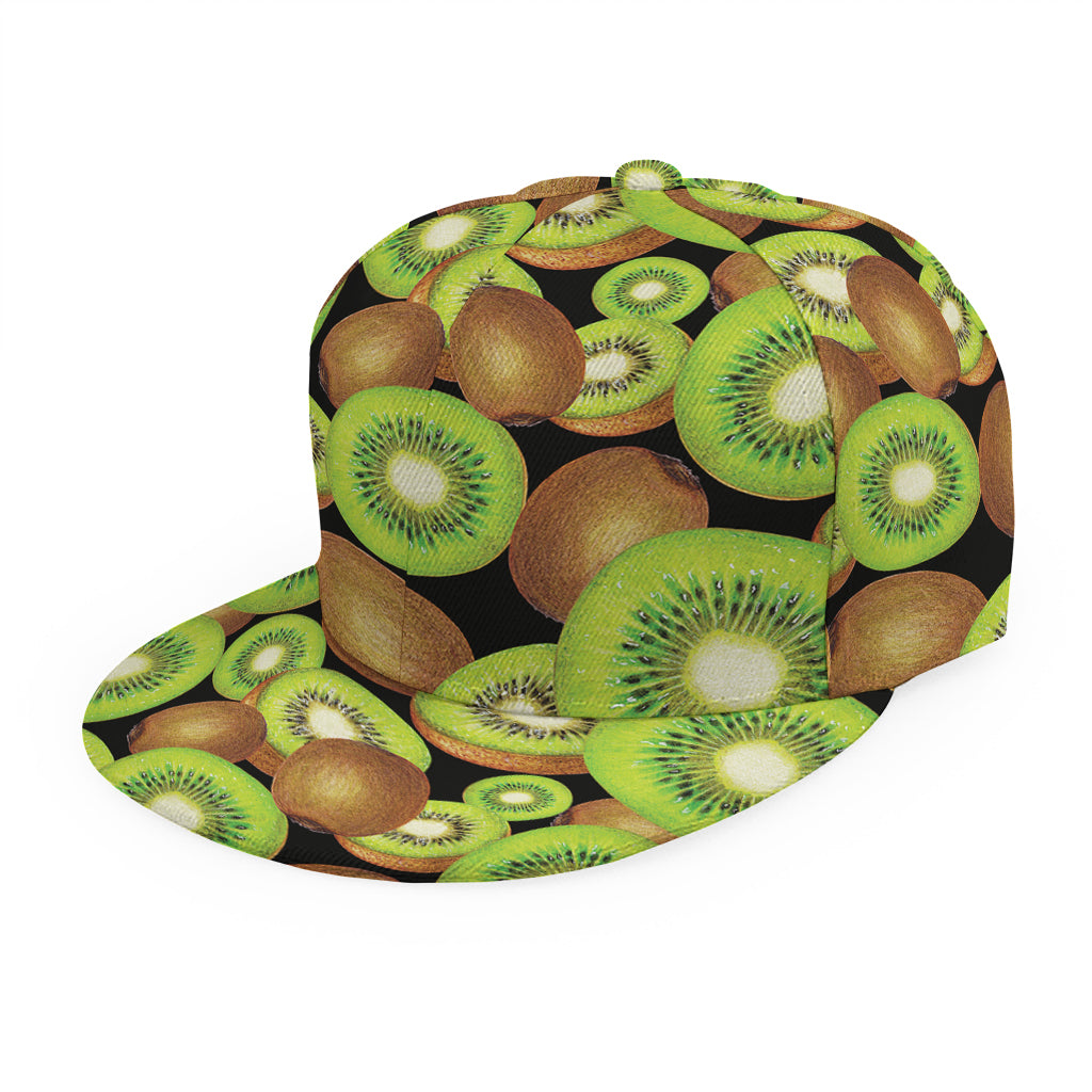 Watercolor Kiwi Pattern Print Snapback Cap