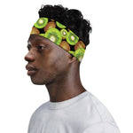 Watercolor Kiwi Pattern Print Sports Headband