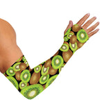 Watercolor Kiwi Pattern Print Sun Protection Arm Sleeves