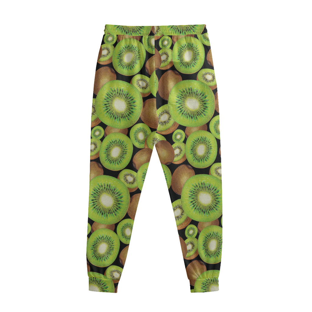 Watercolor Kiwi Pattern Print Sweatpants