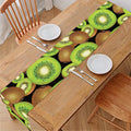 Watercolor Kiwi Pattern Print Table Runner