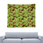 Watercolor Kiwi Pattern Print Tapestry