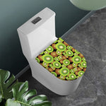 Watercolor Kiwi Pattern Print Toilet Lid Cover